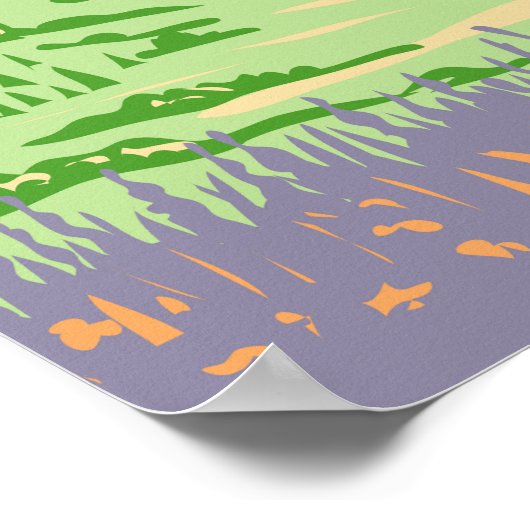 グレイシャーナショナルパークイン春モンタナヴィンテージ ポスター (角)