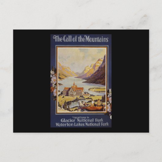 グレイシャーナショナルパークウォータートンレイクス ポストカード (正面)