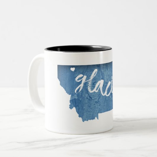 グレイシャーナショナルパークウッドグレイン ツートーンマグカップ (正面左)