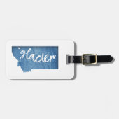 グレイシャーナショナルパークウッドグレイン ラゲッジタグ (正面横)