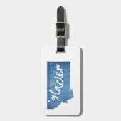 グレイシャーナショナルパークウッドグレイン ラゲッジタグ (正面縦)