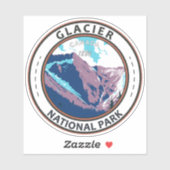 グレイシャーナショナルパークカナダトラベルアートヴィンテージ シール (シート)