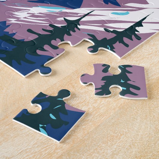 グレイシャーナショナルパークカナダトラベルアートヴィンテージ ジグソーパズル (側面)