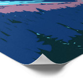 グレイシャーナショナルパークカナダトラベルアートヴィンテージ ポスター (角)