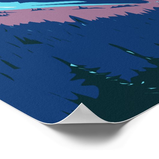 グレイシャーナショナルパークカナダトラベルアートヴィンテージ ポスター (角)