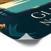 グレイシャーナショナルパークコンテンポラリーデザイン ポスター (角)