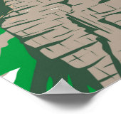 グレイシャーナショナルパークザサンロードレトロ ポスター (角)