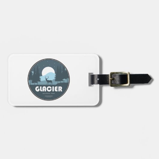 グレイシャーナショナルパークディアー ラゲッジタグ (正面横)