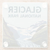 グレイシャーナショナルパークトラベルアート ガラスコースター (裏面)