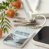 グレイシャーナショナルパークトラベルアート キーホルダー (正面右)