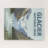 グレイシャーナショナルパークトラベルアート ジグソーパズル (横)