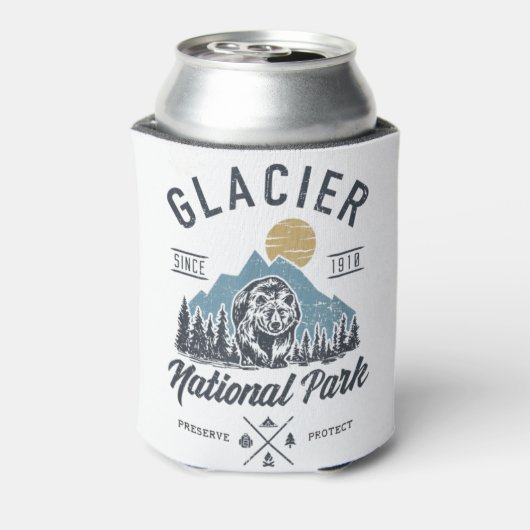 グレイシャーナショナルパークノベルティロードトリップモンタナT 缶クーラー (缶裏面)
