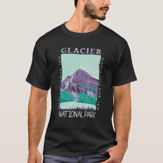 グレイシャーナショナルパークヒドゥンレイクモンタナ遭難 Tシャツ
