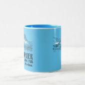 グレイシャーナショナルパークヒドゥンレイクモンタナ ツートーンマグカップ (中央)