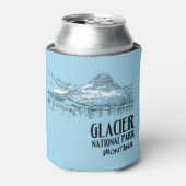 グレイシャーナショナルパークヒドゥンレイクモンタナ 缶クーラー (缶正面)