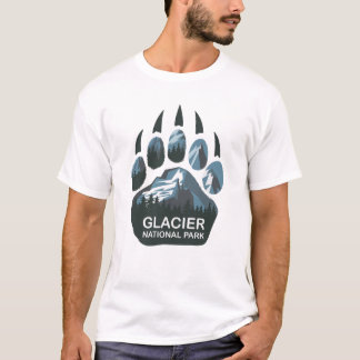 グレイシャーナショナルパークベアーポー Tシャツ