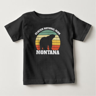 グレイシャーナショナルパークポーラーベアー恋人 ベビーTシャツ