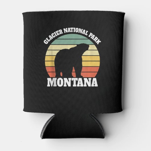 グレイシャーナショナルパークポーラーベアー恋人 缶クーラー (正面)