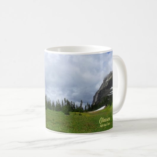 グレイシャーナショナルパークマウンテンメドウフォトマグカップ コーヒーマグカップ (正面右)