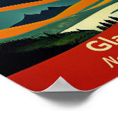 グレイシャーナショナルパークミニマリスト ポスター (角)