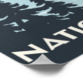 グレイシャーナショナルパークモンタナウォーターカラー絵画ズ ポスター (角)