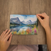 グレイシャーナショナルパークモンタナウォーターカラー 招待状