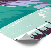 グレイシャーナショナルパークモンタナヒドゥンレイクヴィンテージ ポスター (角)