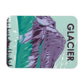 グレイシャーナショナルパークモンタナヒドゥンレイクヴィンテージ マグネット (横)