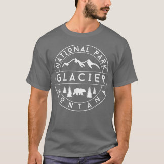 グレイシャーナショナルパークモンタナベア自然ハイキングO Tシャツ