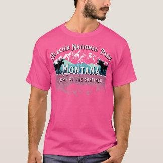 グレイシャーナショナルパークモンタナムースハイキングキャンプ Tシャツ