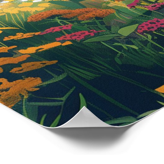 グレイシャーナショナルパークモンタナレイクレトロ ポスター (角)