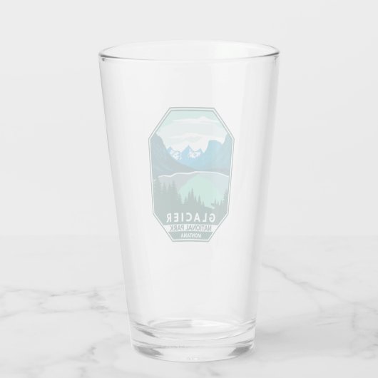 グレイシャーナショナルパークモンタナレトロエンブレム タンブラーグラス (裏面)