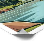 グレイシャーナショナルパークモンタナヴィンテージトラベル ポスター (角)