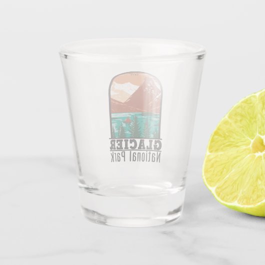 グレイシャーナショナルパークモンタナヴィンテージ ショットグラス (裏面)