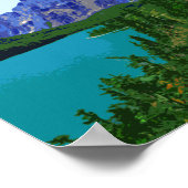 グレイシャーナショナルパークモンタナヴィンテージ ポスター (角)