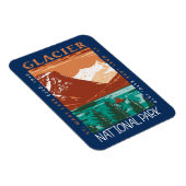 グレイシャーナショナルパークモンタナヴィンテージ マグネット (右側)