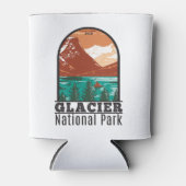グレイシャーナショナルパークモンタナヴィンテージ 缶クーラー (正面)