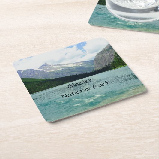 グレイシャーナショナルパークモンタナ スクエアペーパーコースター (アングル)