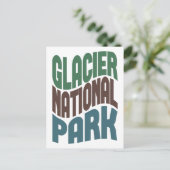 グレイシャーナショナルパークレトロウェーブ ポストカード (スタンド正面)