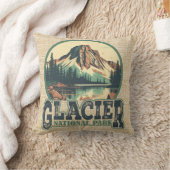 グレイシャーナショナルパークレトロヴィネット クッション (ブランケット)
