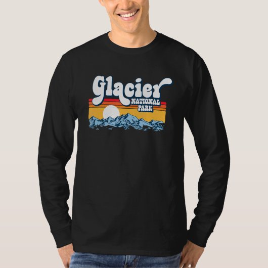 グレイシャーナショナルパークヴィンテージマウンテンズ80年代 Tシャツ (正面)