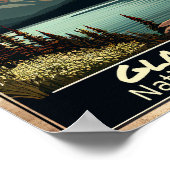 グレイシャーナショナルパークヴィンテージ ポスター (角)