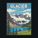 グレイシャーナショナルパークヴィンテージ ポストカード<br><div class="desc">高山の景色、険しい山々、自然のままの氷河湖で知られる氷河素晴らし国立公園の息をのむような懐かしい描写。このデザインは、Going-to-the-Sun Road、Grinnell Glacier、ワイルドフラワーの牧草地などの象徴的なランドマークを取り込み鮮やか、公園の劇的な景観と多様な生態系を紹介している。この作品描写は、ヴィンテージスタイルの中で、氷河の国立公園の野生の美しいと冒険的な精神を思い起こし、景色の良い道や豊かな野生生物、そしてビスタを探索する人を呼び出威厳のあるす。</div>
