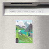 グレイシャーナショナルパーク冷蔵庫磁石 マグネット (インサイチュ (食洗機))