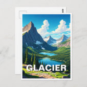 グレイシャーナショナルパーク旅行 ポストカード (正面/裏面)