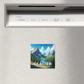 グレイシャーナショナルパーク旅行 マグネット (インサイチュ (食洗機))