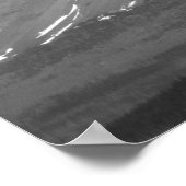 グレイシャーナショナルパーク白黒写真 ポスター (角)