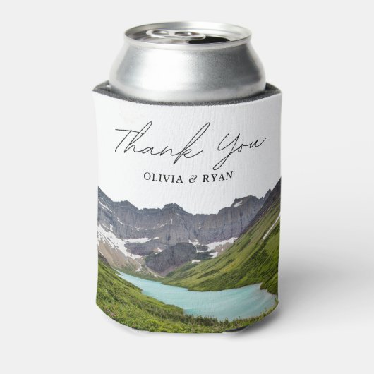グレイシャーナショナルパーク結婚式の引き出物カスタム 缶クーラー (缶裏面)