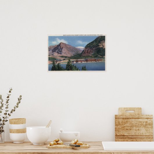 グレイシャーナショナルパークMT – 多くのグレイシャーホテル ポスター (キッチン)