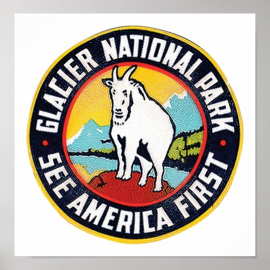 グレイシャーナショナルパークSee America First ポスター (正面)
